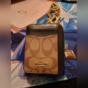Coach zip card case wallet